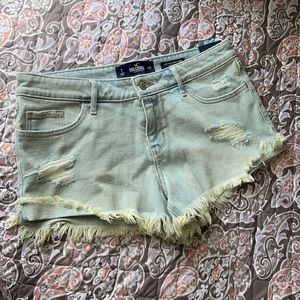 Hollister Light Wash Distressed Shorts